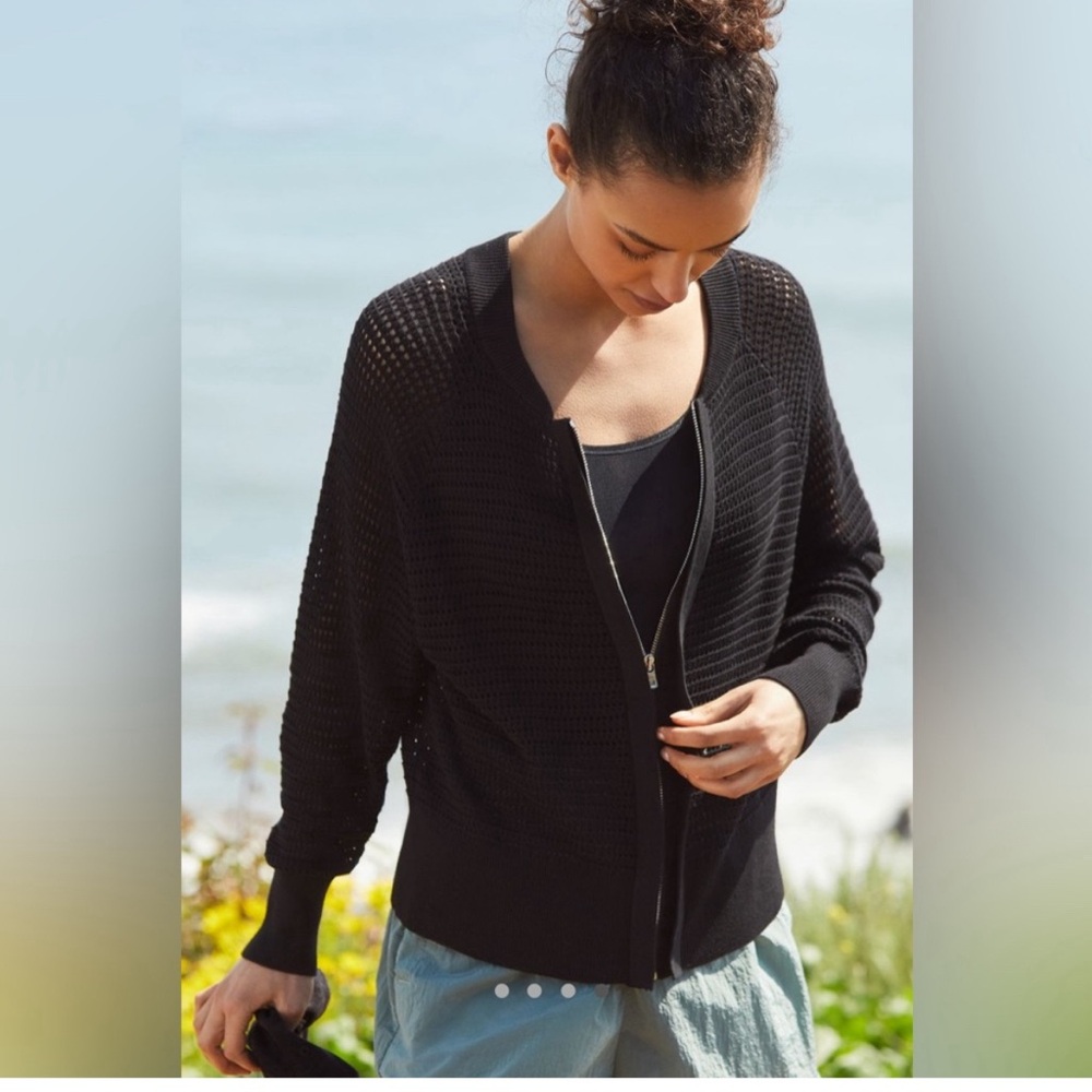 Varley knit zip up cardigan